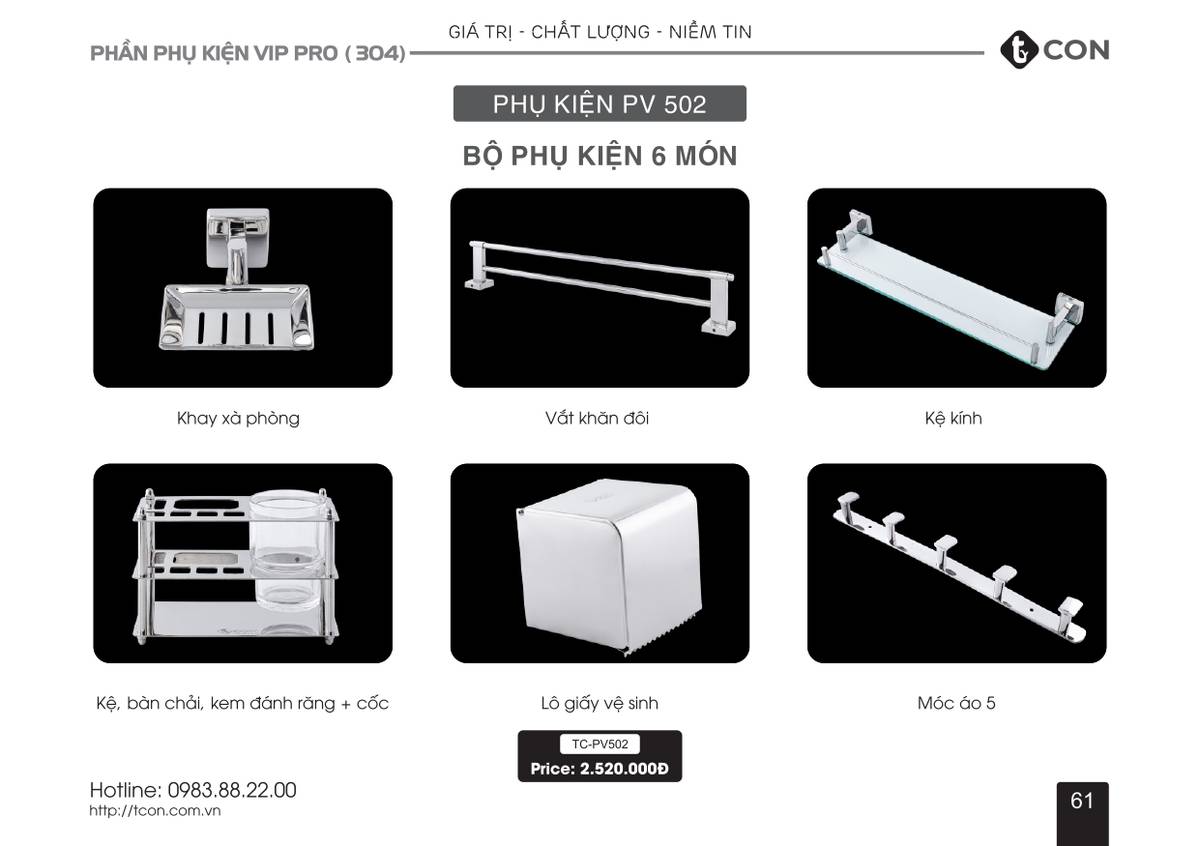 Catalogue và Bảng giá Thiết bị vệ sinh TCON mới nhất 2024 /Page 61